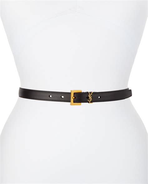 ysl belt mens price|saint laurent monogram leather belt.